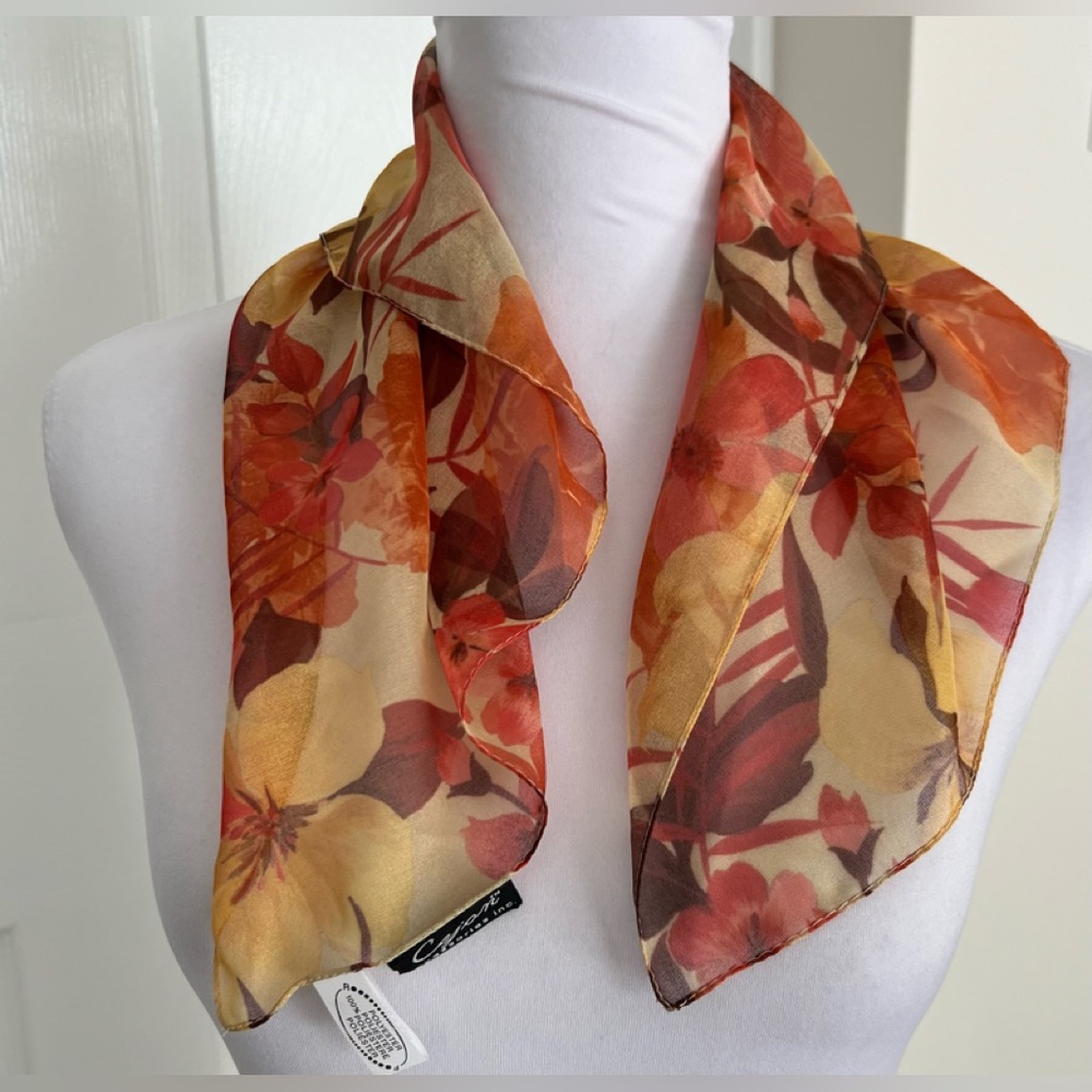 Vintage Cejon Floral Scarf